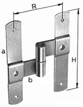 Mittelband-Scharniere übernietet