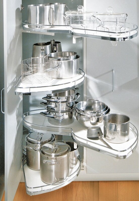 Eckschrank-Schwenkbeschläge KESSEBÖHMER LeMans II Arena Classic Highboard für Eckmöbel 90° mit scharnierten Türen