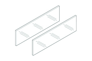 Seitliches-Einschubelement BLUM LEGRABOX free, Glas klar
